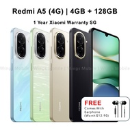 Xiaomi Redmi A5 | Xiaomi Redmi A5 4G LTE | 4GB RAM + 128GB ROM | 1 Year Warranty SG | FREE Earphone