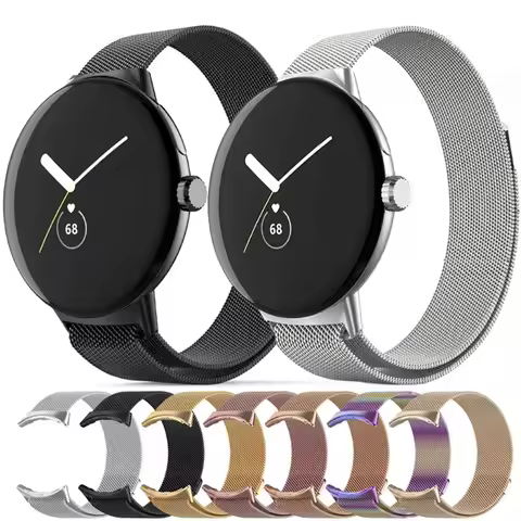 Metal Milanese Loop Strap for Google Pixel Watch 4 3 41mm Magnetic Bracelet Wristband Google Pixel W