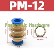 Pneumatic Fitting Push to Connect Bulkhead Union Push In 12mm KG39