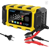 【h2dtsg】EFAST Car Battery Chargers 12V/6A Full Automatic Battery Chargers Maintainer Portable Trickl