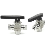 Industrial  Swagelok DK-Lok Type Female NPT 1/4 inch 3 Way Motorized Ball Valve For CNG