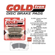 Harley Davidson HD XL 883 roadster XL 1200 Sportster Forty front brake pads EIGHT 48 Gold Fren 359