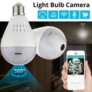 Kamera CCTV Nirkabel 360 Kamera Bohlam Kamera 1.3MP/2MP/3MP Mata Ikan Lensa Rumah CCTV Dua Arah Audio APP Kontrol (BULB01)