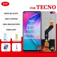 For Tecno Camon 16/Spark 6/Pova/Hot 10/Infinix Note 8i/KE7/CE7/CE7j/CE9h LCD Display Touch Screen