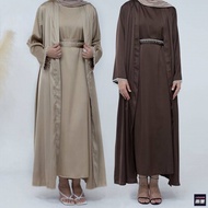 【Spot Goods】Dubai Cardigan Abaya 2-piece sets Women Wear Islamic dresses Arab robe Muslim abaya dres