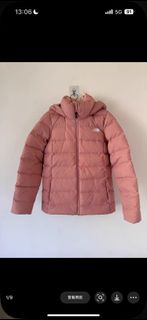 The north face 裝粉紅色羽絨外套-XS/S