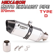 Akrapovic Universal Motorcycle Muffler Exhaust 35-51mm 370mm For R3 MT09 Z900 XMAX PCX125 Z400 R1