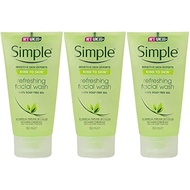 Simple Kind to Skin Refreshing Facial Gel Wash, 5.07 Ounce / 150 Ml (Pack of 3) DTD1