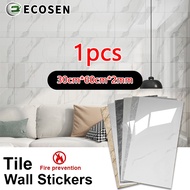 ECOSEN Marble Vinyl Wall Paper 30 x 60 cm Marble Granite Vinyl Floor/ Marble Cabinet Sticker/