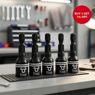 5-Piece Hex Magnetic Socket Wrench Kit with 8mm and 42mm Adapters for Multi-purpose Screwdriving