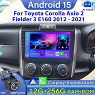 Carplay Android 15 Kegemaran Pelanggan Untuk Toyota Corolla Axio 2 Fielder 3 E160 2012 - 2025 Gps Ra