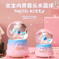 Music box Music box Music box/Music box Gift hellokitty Cat Music box Crystal Ball Automatic Floatin