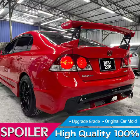 2006-2011 For Honda Civic 8th Sedan 4DR TYPE-R MUGEN H/CF WING SPOILER Exterior Body Kit Accessories