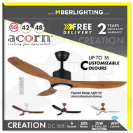 [Wi-Fi Fan] ACORN Creation DC168 42/48" with Remote &amp; Optional 20W Tricolour LED Light