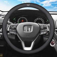 พวงมาลัยรถยนต์หุ้มอุปกรณ์ตกแต่งรถยนต์หนัง PU สำหรับติดภายในรถ Honda Civic HR-V Accord ไฟรถยนต์ BRV MOBILIO CRV BRIO