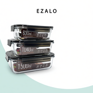 EZALO High Borosilicate Glass Storage Container Compartment Airtight Lunch Box
