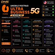 【NO ADVANCE PAYMENT | FREE VVIP NUMBER】POSTPAID UMOBILE U HOME 5G ULTRA BUSINESS 45 68 108 WIFI 68
