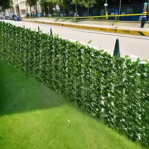 0.5*1/3 1*3m Artificial Ivy Privacy Fence Artificial Plants Hedge Fence Decoration Garden Wall Fake 