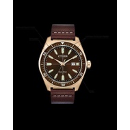 Citizen AW1593-06X Men's Eco-Drive Brown Leather Strap Watch