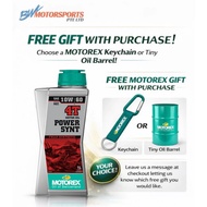 MOTOREX【Free GIFT】10W60 Power Synt 4T SAE MA2 Fully Synthentic 1L 1Litre Motor oil 4 Stroke Engine O