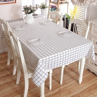ผ้าปูโต๊ะมินิมอล ผ้าคลุมโต๊ะ ผ้าปูโต๊ะ pvc สี่เหลี่ยม ผ้าปูโต๊ะอาหาร ลายตาราง ผ้าปูโต๊ะกันน้ํา table cloth buildmas