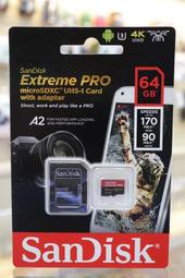 【日產旗艦】SanDisk Extreme PRO microSDXC 64GB 170MB U3 A2 GoPro 