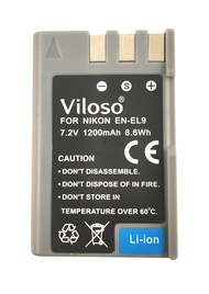 Viloso EN-EL9 ENEL9A Li-ion Battery for Nikon D5000 D3000 D60 D50 D40 D40X