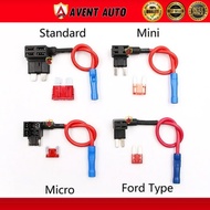 Mini Micro Standard Blade Fuse Tap adapter Holder Fius Tap Line ATM APM Car Truck (1PC) (Fuse Not In