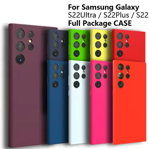 For Samsung Galaxy S22 S22 Plus S22 Ultra Case Silky Silicone Cover Soft-Touch Back Protective Housi
