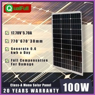 ☼ ✨ ❋ 【QUALFULL】100Watts  Monocrystallne Solar Panel Class-A Solar Panel World's Top Manufacturers