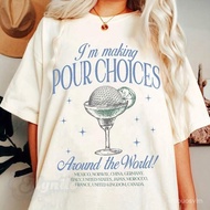 Saya Membuat Pilihan Di Seluruh Dunia Epcot Drink Comfort Color T-Shirt, Ing Uni , Land Vacation Dis