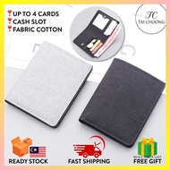 TC BW-028 Vertical Fabric Cotton Wallet Classic Fashion Stylish Easy Short Wallet With Clip & Zip Zi