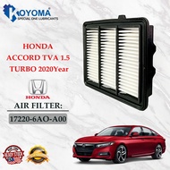 HONDA ACCORD TVA 1.5 TURBO 2020year AIR FILTER 17220-6AO-A00 / 17220-6A0-A00