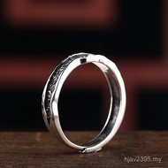 Fashion Abyss Cool Unique Couple Ring Ring S925 Silver Non-Fade Men Women Hip Hop Adjustable F8X4