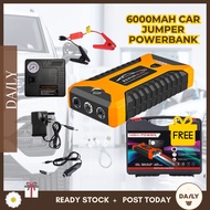 🐻DAILY🐻 Car Jumper power bank starter 6000mah Car Jumper kereta carjump powerbank with Tyre Pump Car