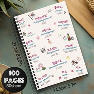 1pc Korean & Chinese Spiral Notebook - Kdrama & Kpop Fan Gift, Diary And Planner Journal With Cute C