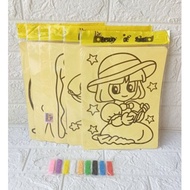 Coloring jumbo sand, educational toys, jumbo sand painting kids activity set
