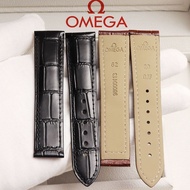 Watch strap replacement Omega watch strap genuine leather men and women Butterfly Seamaster Speedmaster elegant chain