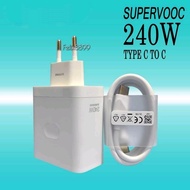 Charger Adapter Casan 240W Super Vooc Type C Original 100% Adapter Set Cable 240watt Type C Fast cas