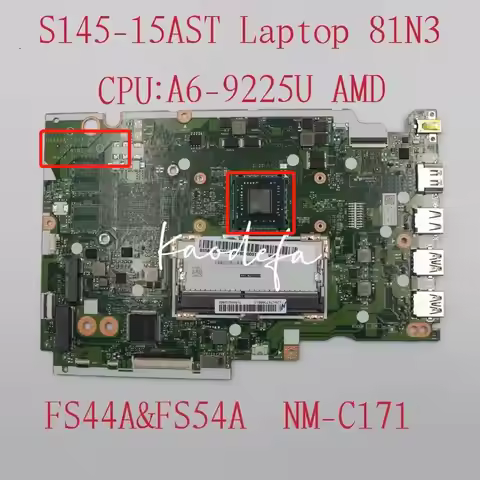 for Lenovo Ideapad S145-15AST Laptop Motherboard WIN A4-9125U A6-9225 CPU_UMA NM-C171 FRU:5B20S41907