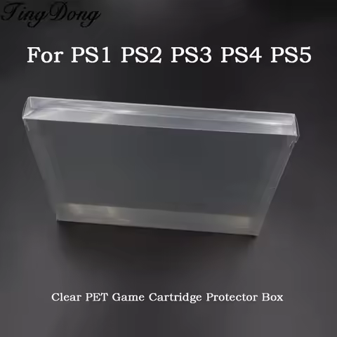 5-10PCS Clear PET Game Cartridge Protector Box ,Display Storage Box for PS1 PS2 PS3 PS4 PS5 Game Car