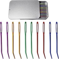 10Pcs Yarn Darning Tapestry Needle，Large Big Eye Weaving Needle，Blunt Yarn Needles，Bent Tip Embroide
