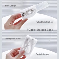 🌿 Charging cable organizer Data cable storage box Data cable organizer Desktop drawer organization Drawer divider storage box Portable