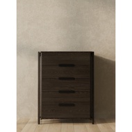 Nordic Japanese Style Solid Wood Chest of Drawers Retro Solid Wood Five-Drawer Cabinet Bedroom Stora