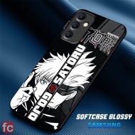 HP Glossy Softcase Samsung A15 A25 A35 A55 |FR60| Glass Effect Silicone Case, Mica Silicone Camera P