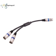 3 Pin XLR Female to Dual XLR Male Y Splitter Cable, XLR Splitter Cable, Microphone Splitter Cord Aud