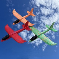 เครื่องร่อนเครื่องบินโฟม33ซม. ไฟเครื่องบินเป่าลมแบบใช้มือโยนเครื่องบินฟองอากาศเฉื่อย Kids Toys เปิดตัวกลางแจ้งสำหรับเป็นของขวัญสำหรับเด็กและเด็กชาย