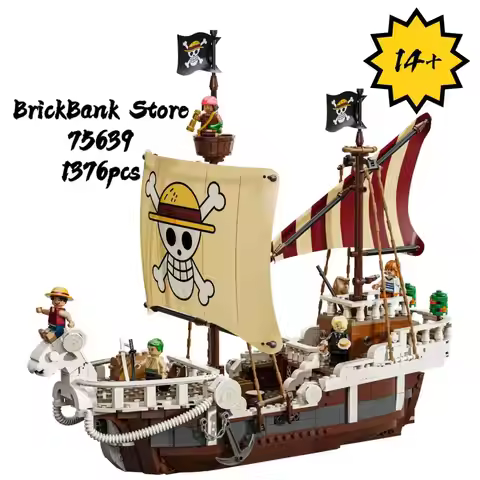 Miniso In Stock 75639 One Piece Thousand Sunny Ship Character Model Scale Christmas and Halloween Gi
