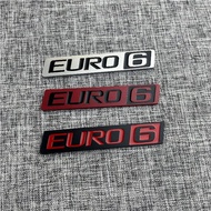 1 x Metal EURO6 Car Auto Motorcycle Sticker Badge Decal EURO6  Emblem Sticker