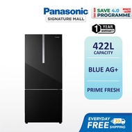 PANASONIC SAVE 4.0 RM200 REBATE Refrigerator 2 Door Fridge Bottom Freezer (422L) NR-BX421WGKM 4 STAR Peti Sejuk 冰箱
